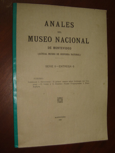 Anales Del Museo Nacional, Montevideo. Ictiologia - 1925