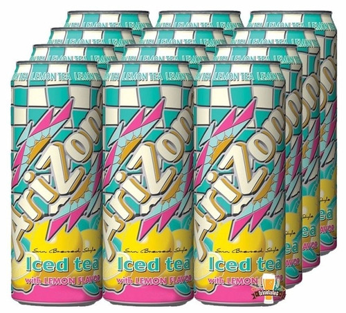 Arizona Iced Tea Lemon - Chá Gelado Sabor Limão 680ml Kit 12