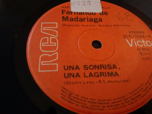 Vinilo Single De Fernando Madariaga -cuando La Hierba ( T11