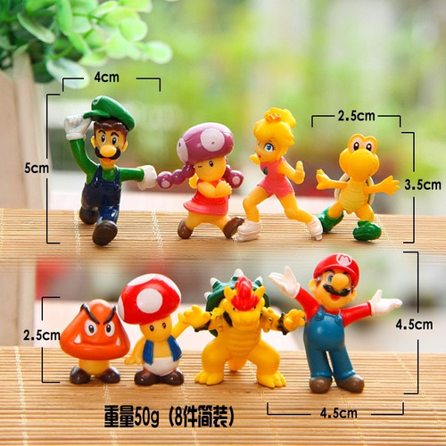 Mario Bross Set De 8  Figuritas $ 8.000.-