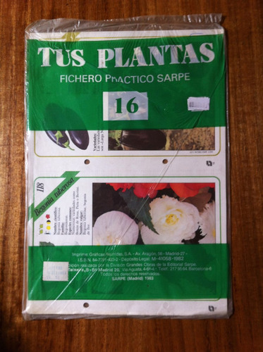 Tus Plantas Fichero Practico Sarpe Nº 16 Antiguo
