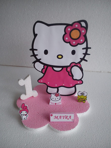 4 Centros De Mesa De Hello Kitty De 19cm 4x$250