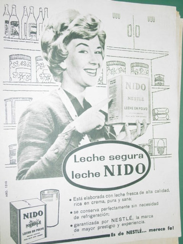 Publicidad Leche Lecheria Leche Segura Nido Lata