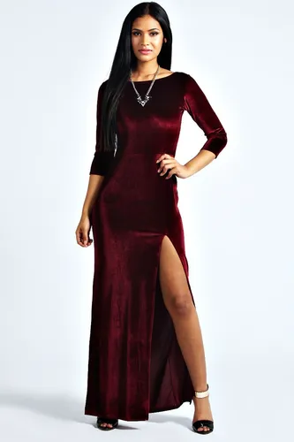 Vestido de terciopelo vino sale