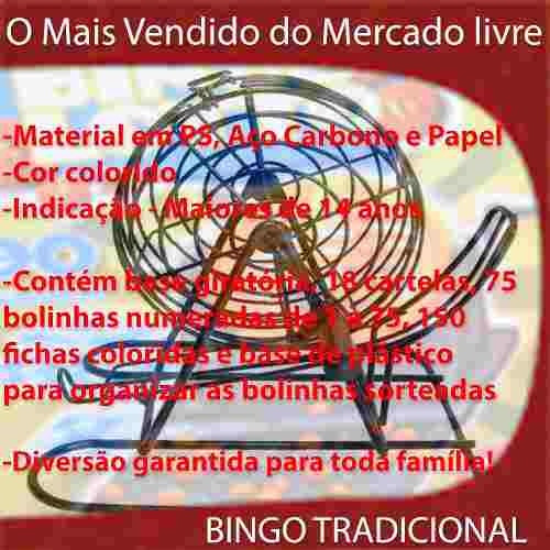 Cartelas Bingo Profissional Metal Completo Promoção Hobbie