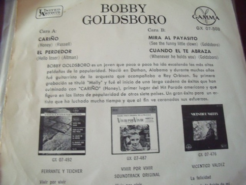 Ep Bobby Goldsboro, Cariño (Usado)