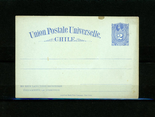 Imagen 1 de 1 de Tarjeta Postal Con Sello Impreso, 1894, Filatelia Chilena
