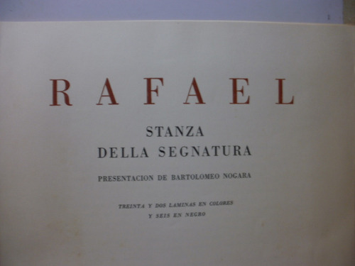 Rafael Stanza Della Segnatura -castellano- Present B.nogara