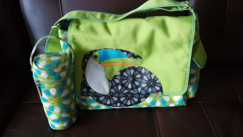 Pañalera Kalencom Eleanor Original Exclusiva Verde Con Tucán