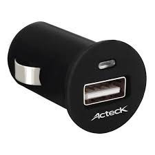 Acteck Cargador Celular Usb Carro Usb 1a Negro Cd-001