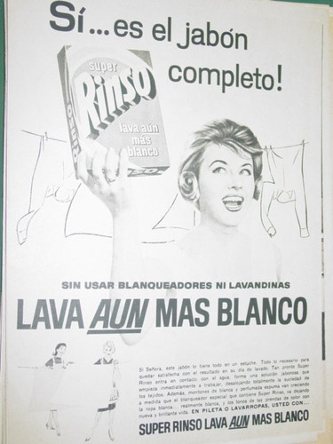 Publicidad Jabon Rinso Mas Completo Lava Aun Mas Blanco Caja