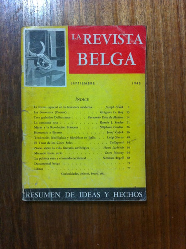 La Revista Belga - Septiembre Año 1945