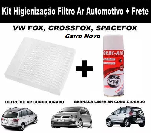 Kit Higienizacao De Ar Condicionado Vw Fox,crossfox,spacefox