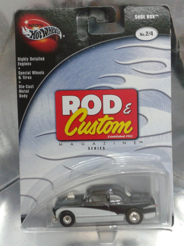 Hot Wheels - Shoe Box 100% Rod & Custom Del 2002 En Blister