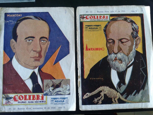 2 Revistas Colibrí Año 1930 Chocolates Aguila