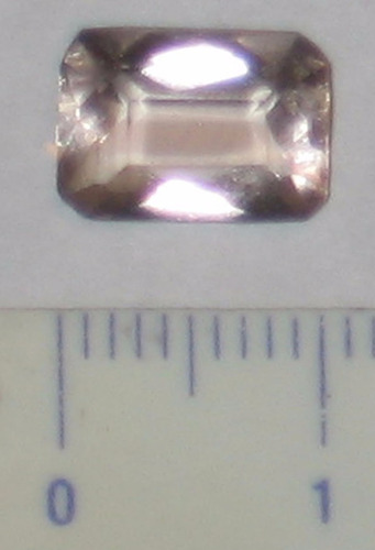 Zafiro Rosa Corte Octogonal 10,1 X 7,1 X Prof 4,1 Mm***