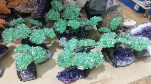 Imagen 6 de 6 de Arbol De La Vida De Piedra Amatista Y Cuarzo