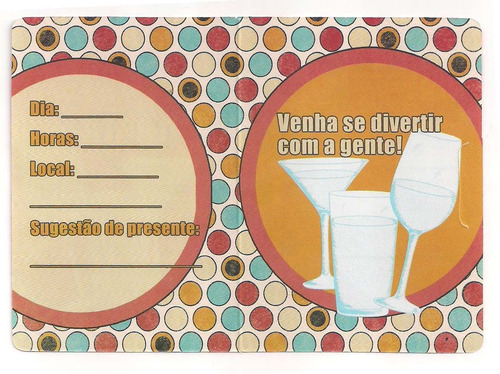 Imagem 2 de 4 de 50 Convites De Chá Bar - Pronta Entrega (ref. 152)