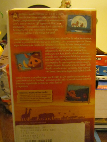 Pelicula El Rey Leon Edicion Especial Vhs (Usado)