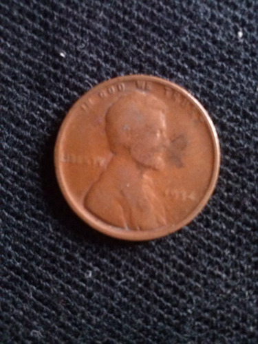 Moneda Estados Unidos One Cent Cobre 1934