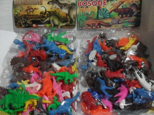 Gcg Lote 200 Animales Del Bosque Dinosaurios Nuevos 3 A 7 Cm