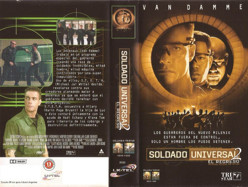 Soldado Universal 2 Vhs Jean-claude Van Damme Ficcion