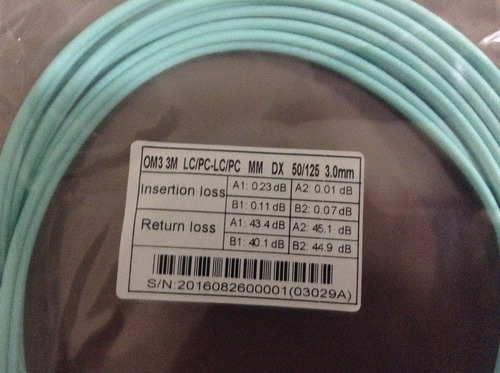 Cable De Fibra Optica- Patch Cord Multimod Om3 Lclc 3mts.