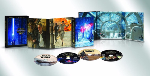 Blu-ray Star Wars 7 The Force Awakens 3d + 2d + Dvd