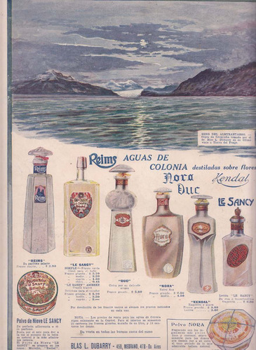 1924 Publicidad A Color Perfumes Le Sancy Argentina Vintage