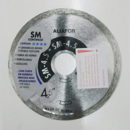 Disco Diamantado De Corte Aliafor Continuo Sm 4.5