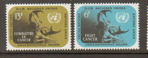 Timbres  Lucha Contra El Cancer ( Naciones Unidas )