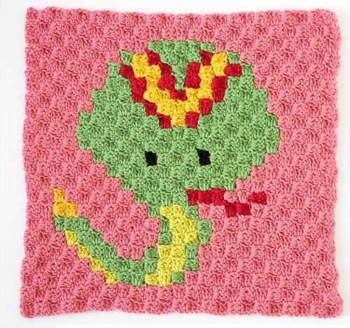 Alfombra Tejida Crochet - Animales: Serpiente