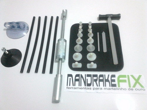 Kit Repuxadeira Martelinho Ouro+ventosas+martelo E Pino