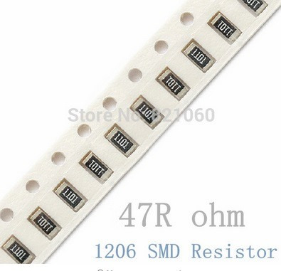 Resistencia De 47 Ohm 5% 1/4w 1206  470 Chip Resistor 10pc