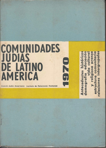 1970 Comunidades Judias En America Latina Historia Ensayos