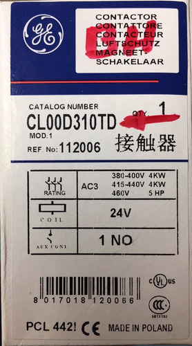 Imagen 4 de 4 de Contactor General Electric Cl00d310td