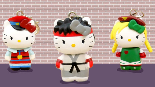 Street Fighter X Hello Kitty Llavero Charm Ken Sanrio