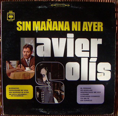 Bolero, Javier Solis, Sin Mañana Ni Ayer, Lp 12´,