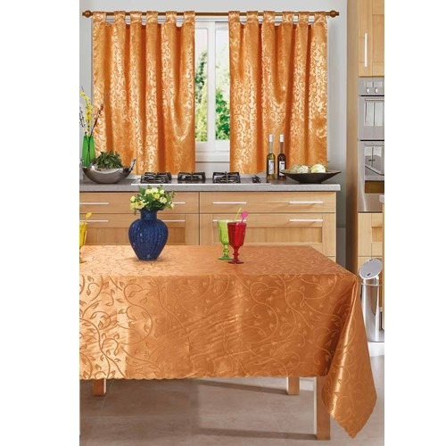 Juego De Cortinas 2 Paños Raso  Arrayanes  Cocina O Ambiente