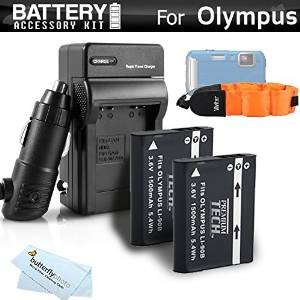 2 Batería Y Kit De Cargador Bundle Para Olympus Tough Tg-1 I