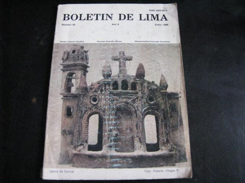 Mercurio Peruano: Libro Boletin De Lima  Enero 1986 L133