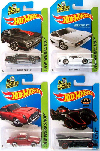 Pack Hot Wheels Lotus / Bond / Montecarlo / Batimovil