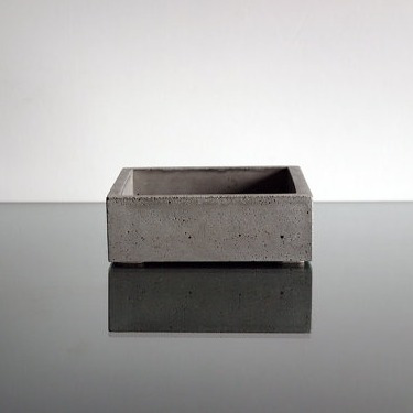 Bandeja Caja Escritorio Cemento Diseño Minimalista 15x15
