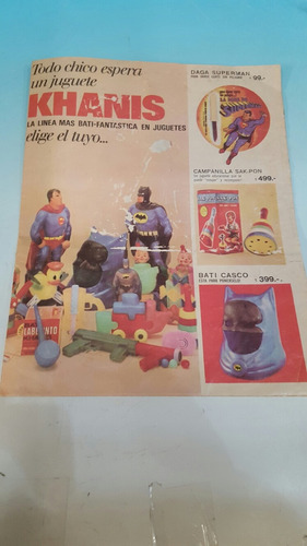 Antiguo Juguete-publicidad Original Batman - Superman-khanis