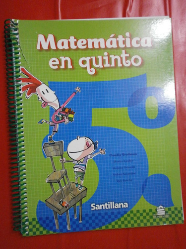 Matemática En 5º  Quinto Santillana Como Nuevo! Sin Uso