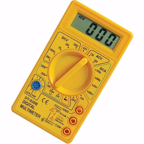 Multímetro Digital Dt-830b Com Cabo De Multiteste Testador