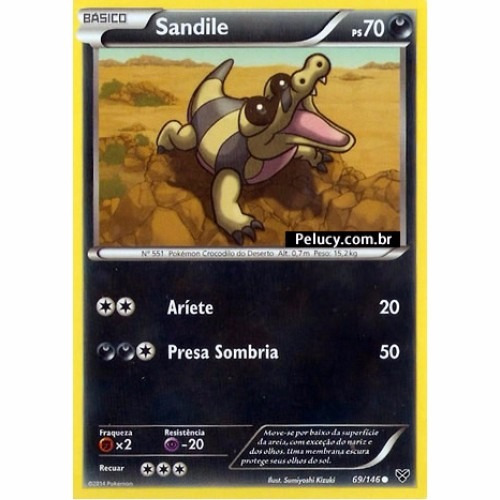 Sandile - Pokémon Noturno Comum - 69/146 - Pokemon Card Game