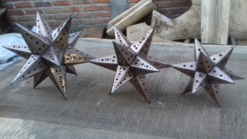 Imagen 1 de 7 de Lampara Estrella Juego De Tres