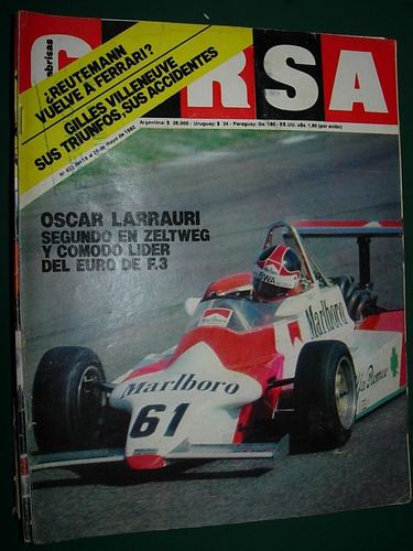 Revista Corsa 833 Reutemann Villeneuve Larrauri Zelteg F1 F3