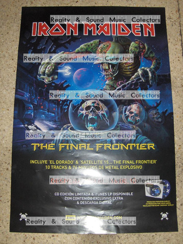 Iron Maiden Poster Final Frontier Original De Coleccion